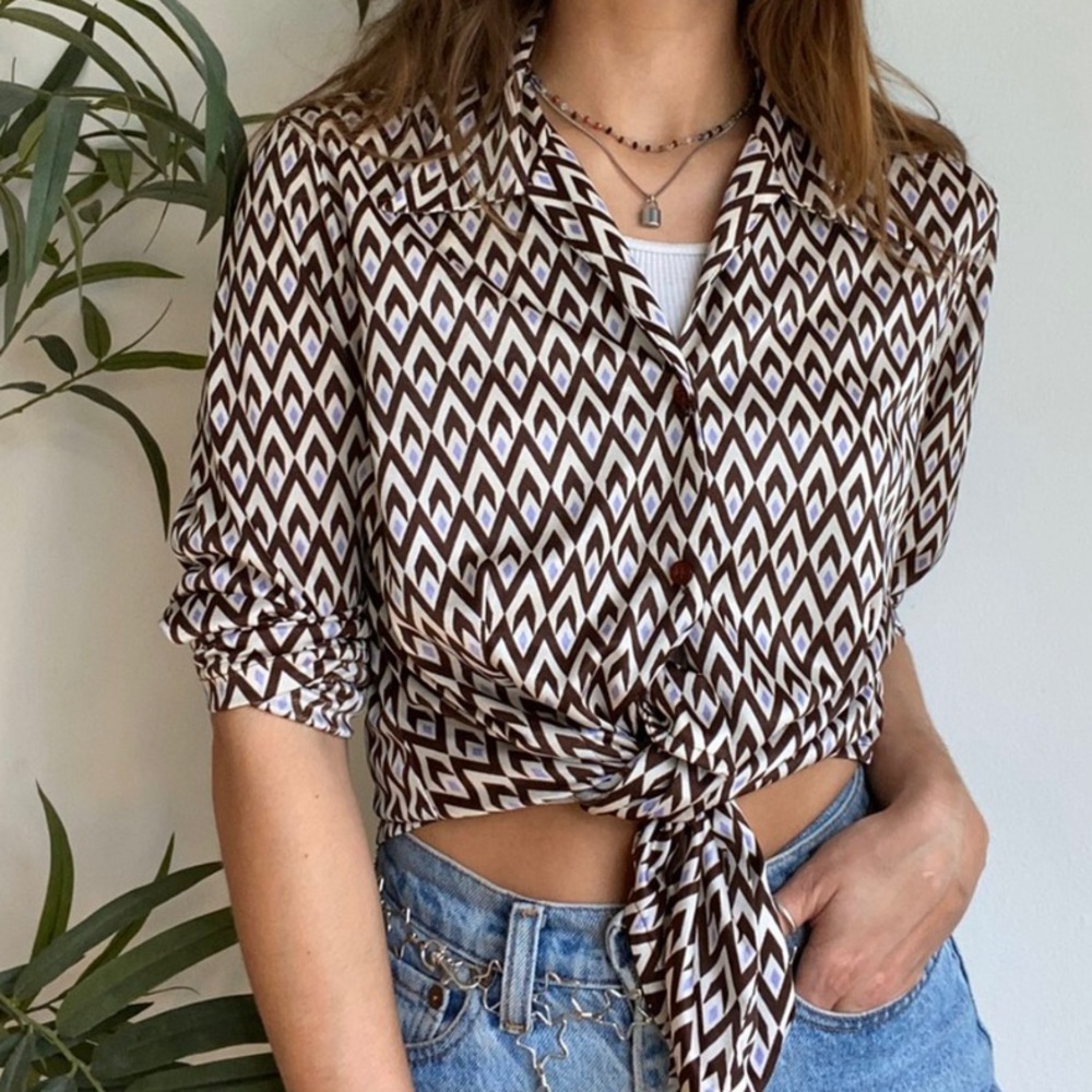 vintage guess long sleeved button down
